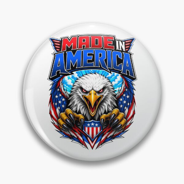 Item preview, Made in America Bald Eagle – Patriotic USA Red White Blue American Pride Design designed and sold by WLHmedia.com .