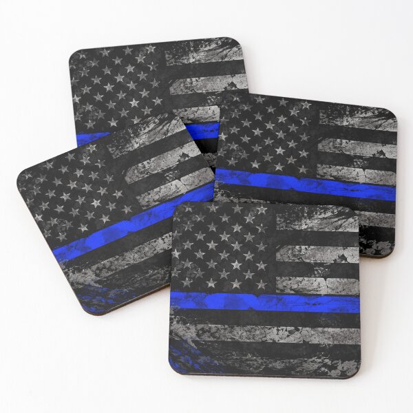 Item preview, Thin Blue Line American Flag | Back the Blue Police Law Enforcement Grunge designed and sold by Fei Long Design Hub.