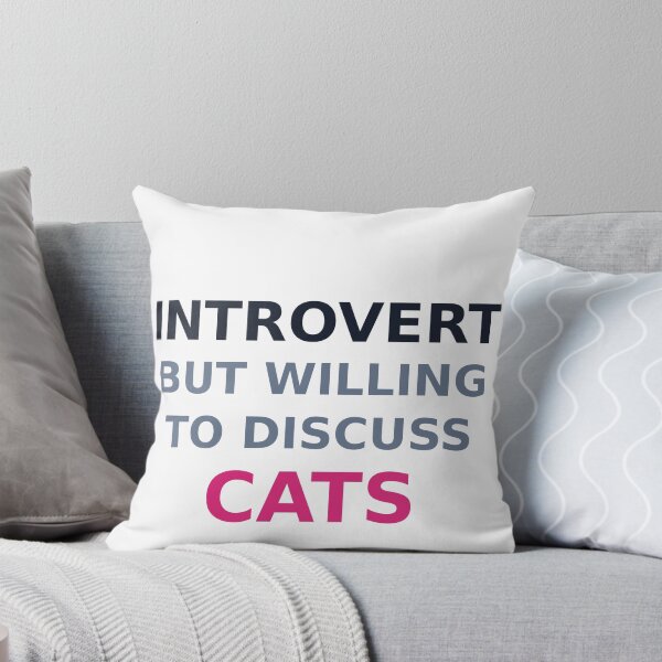 Item preview, Introvert But Willing To Discuss Cats Design designed and sold by BarakaMedia.