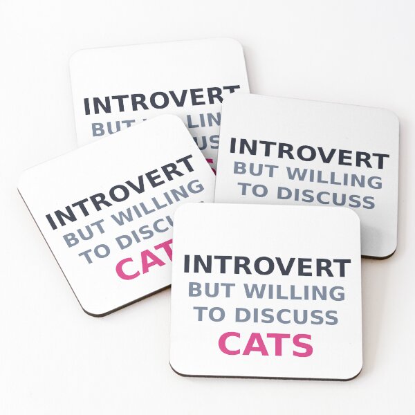 Item preview, Introvert But Willing To Discuss Cats Design designed and sold by BarakaMedia.
