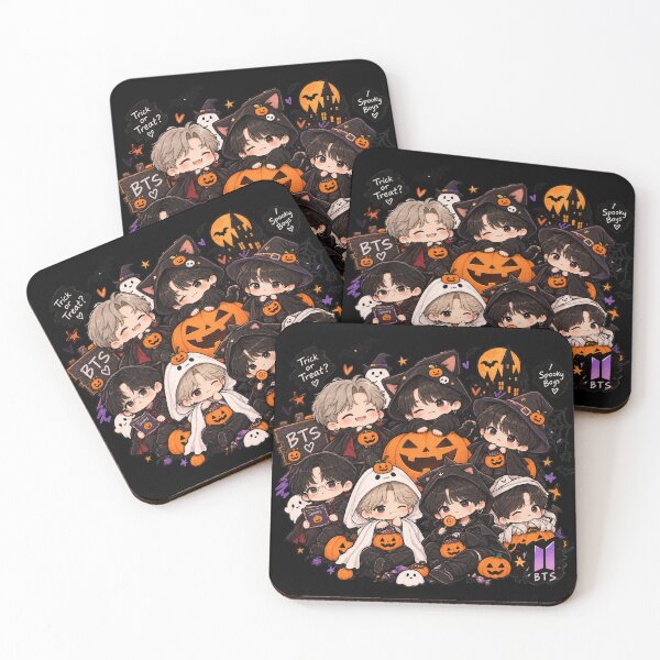 Item preview, BTS Halloween Chibi Stickers – Cute Spooky Bangtan Boys designed and sold by JTitli.