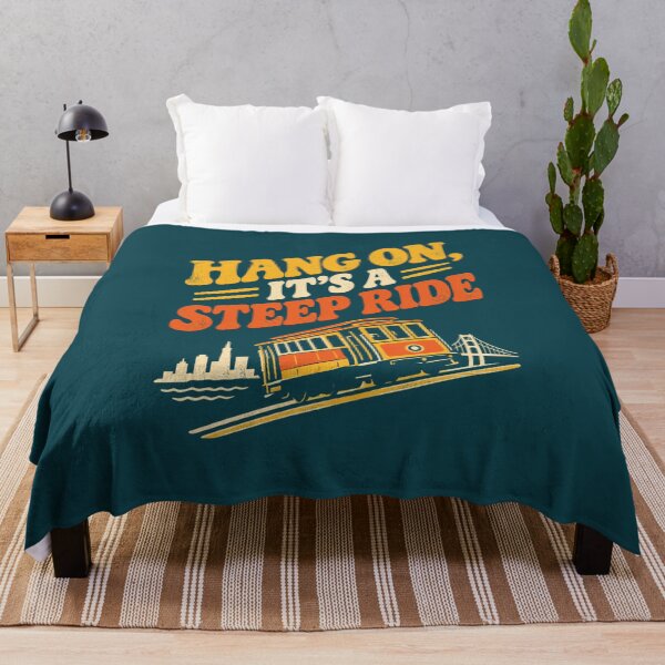 Item preview, Hang On, It's a Steep Ride – Funny San Francisco Cable Car designed and sold by Globalcitytees.