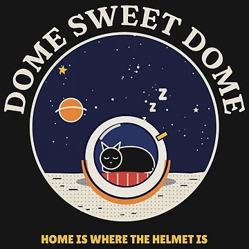 Vorschaubild zum Design Dome Sweet Dome Cat Asleep in Astronaut Helmet von somebasic