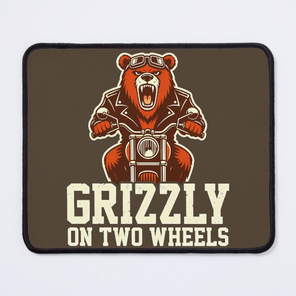 Item preview, Grizzly on Two Wheels Biker Bear designed and sold by LV-creator.