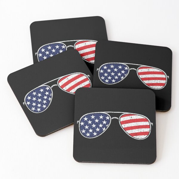 Item preview, Vintage American Flag Sunglasses - Retro 4th of July designed and sold by Marshallamoakohene.