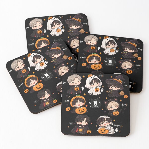 Item preview, BTS Halloween Chibi Stickers – Cute Spooky Bangtan Boys designed and sold by JTitli.