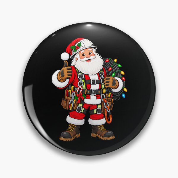 Item preview, Christmas Lineman Santa with Utility Tools and Lights designed and sold by vaylen-orbit.