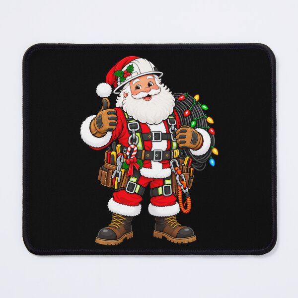 Item preview, Christmas Lineman Santa with Utility Tools and Lights designed and sold by vaylen-orbit.