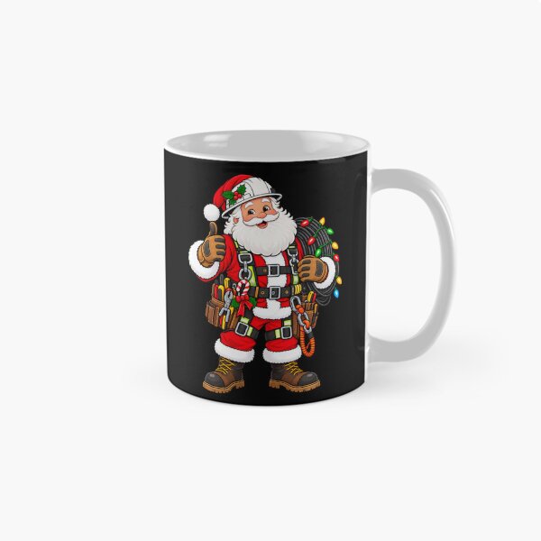 Item preview, Christmas Lineman Santa with Utility Tools and Lights designed and sold by vaylen-orbit.