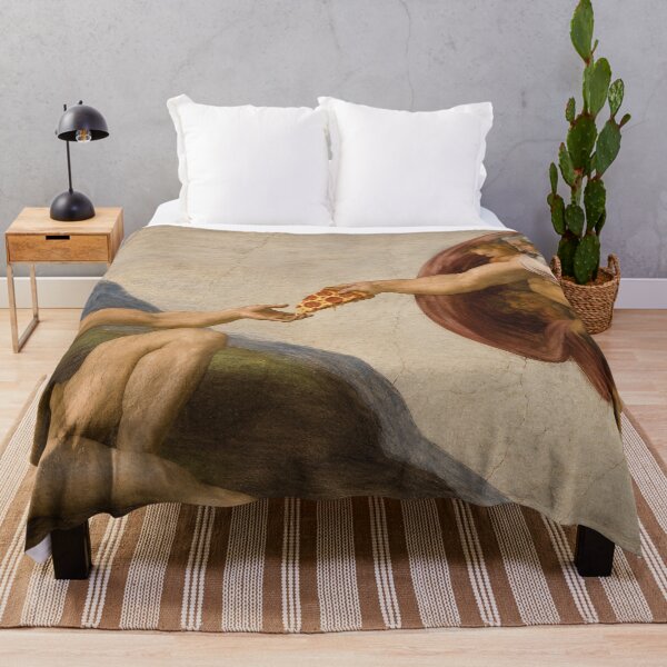 Item preview, Michelangelo, Creation of Adam, Pizza Parody, Art History, Humor, God designed and sold by Mauswohn.