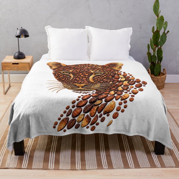 Item preview, Coffee Bean Leopard – Luxury Wild Cat Art designed and sold by aliyehc.