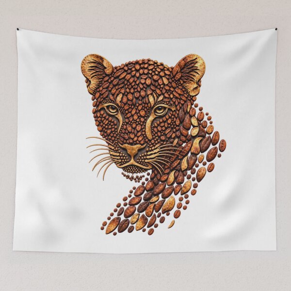 Artikelvorschau, Kaffeebohnen-Leopard – Luxuriöse Wildkatzenkunst entworfen und verkauft von aliyehc.