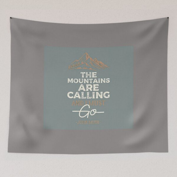 Item preview, Mountains Are Calling John Muir Quote Tee-4 designed and sold by LorenHuels.