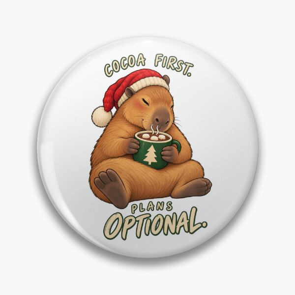 Item preview, Christmas Capybara: Cocoa First, Plans Optional designed and sold by PanaddaArtStudio.