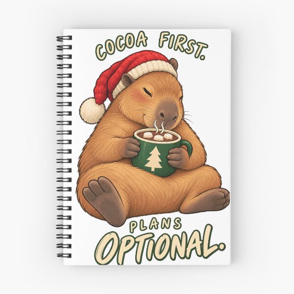 Item preview, Christmas Capybara: Cocoa First, Plans Optional designed and sold by PanaddaArtStudio.