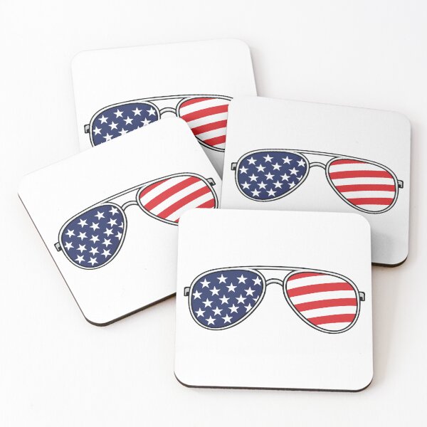Item preview, American Flag Sunglasses - Patriotic Summer Vibes designed and sold by Marshallamoakohene.