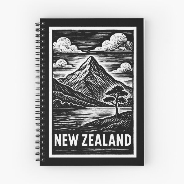 Item preview, New Zealand Linocut Style  designed and sold by Thistle-TShop.