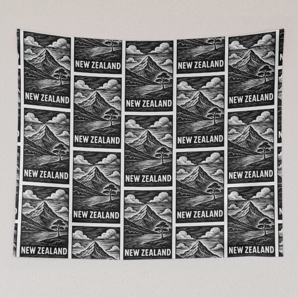 Item preview, New Zealand Linocut Style  designed and sold by Thistle-TShop.