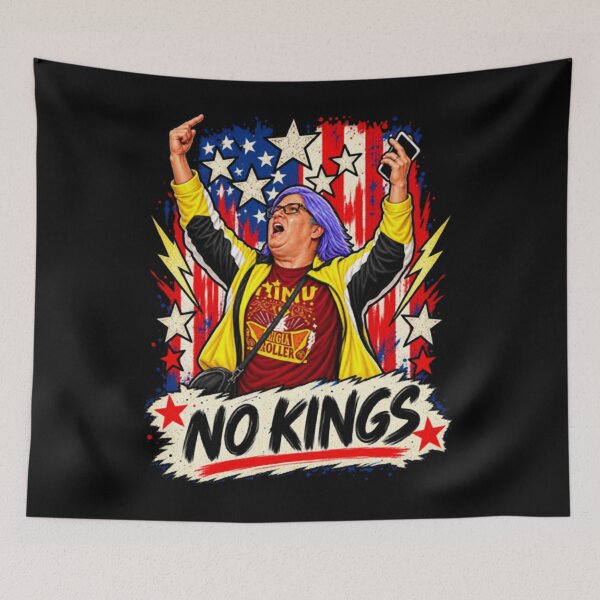 Item preview, No Kings Anti Monarchy American Democracy Protest designed and sold by Jessi-Scott-Art.