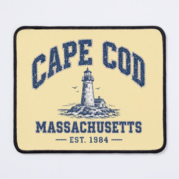 Item preview, Cape Cod Massachusetts Lighthouse Vintage Coastal Crewneck designed and sold by Yellowriversss.
