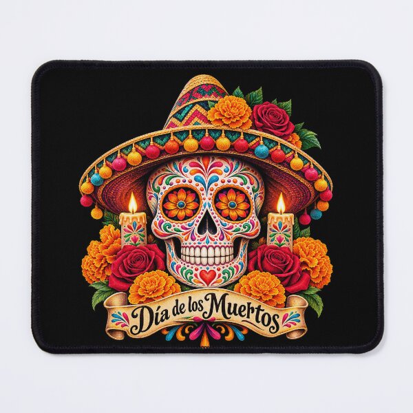 Item preview, Colorful Mexican Day of the Dead Skull designed and sold by Trend_Nest.