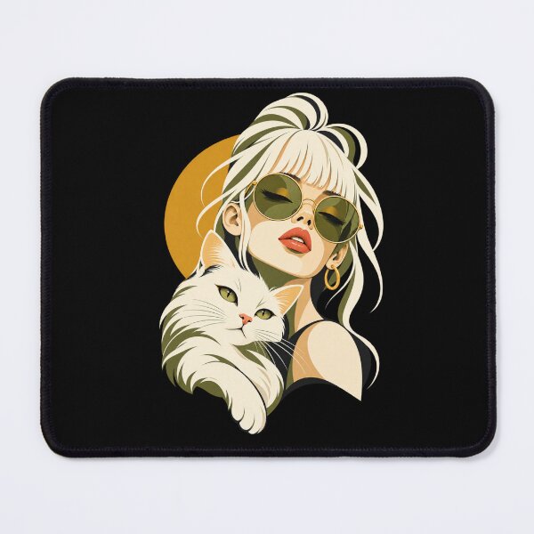 Item preview, Purrfect Company — Retro Glamour & White Cat designed and sold by Sanctum Icons.