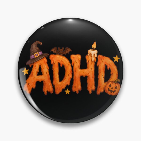 Item preview, ADHD Halloween Spooky Typography Cute Neurodivergent Awareness Design designed and sold by Marti’s Shop Corner.