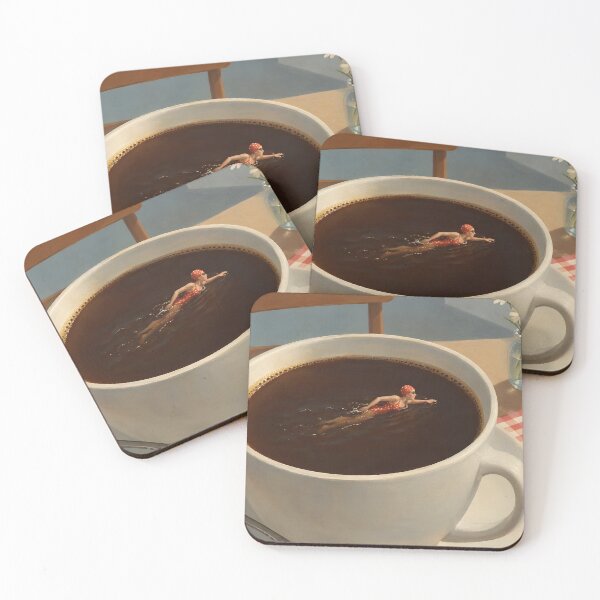 Item preview, Morning Coffee Surreal Swim  designed and sold by UrbanTempleArt.