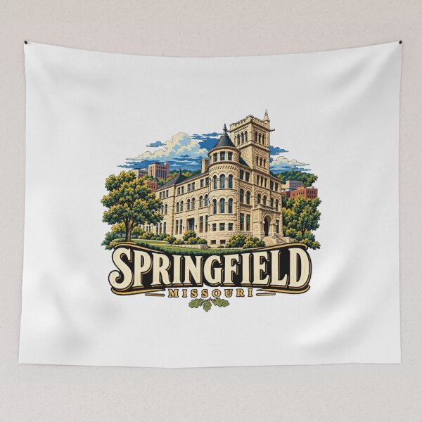 Aperçu de l'œuvre Souvenir de voyage vintage de Springfield, Missouri, cadeau emblématique créée et vendue par MichaeIRellov.