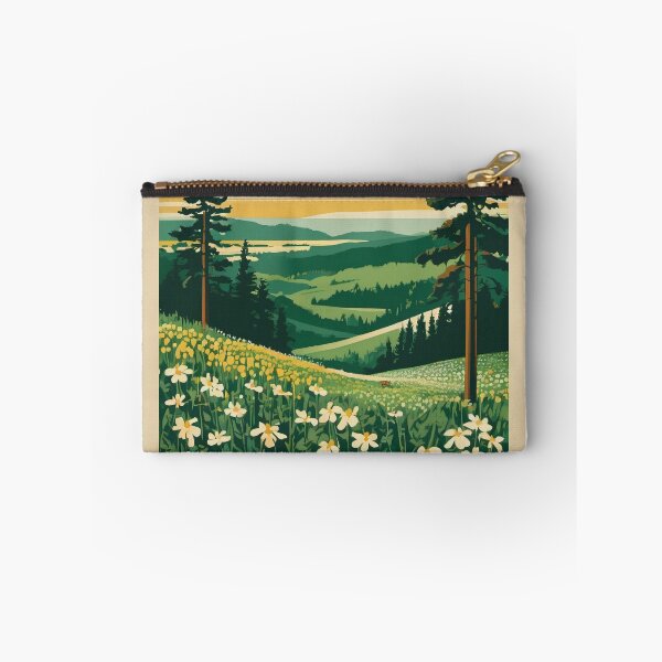 Item preview, Field of Wildflowers - Vintage Travel Poster designed and sold by Hidamari's SHOP.