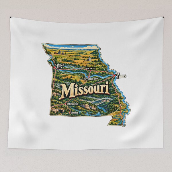 Item preview, Vintage Missouri Travel Souvenir Landmark Gift designed and sold by MichaeIRellov.