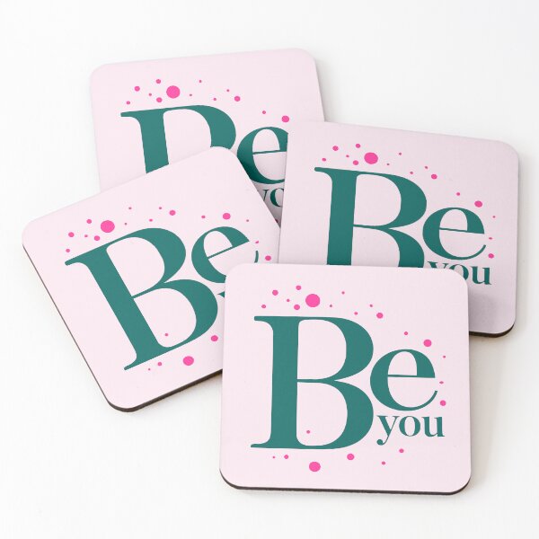 Item preview, Be You Self Acceptance Typography with Pink Dots designed and sold by MavtM.