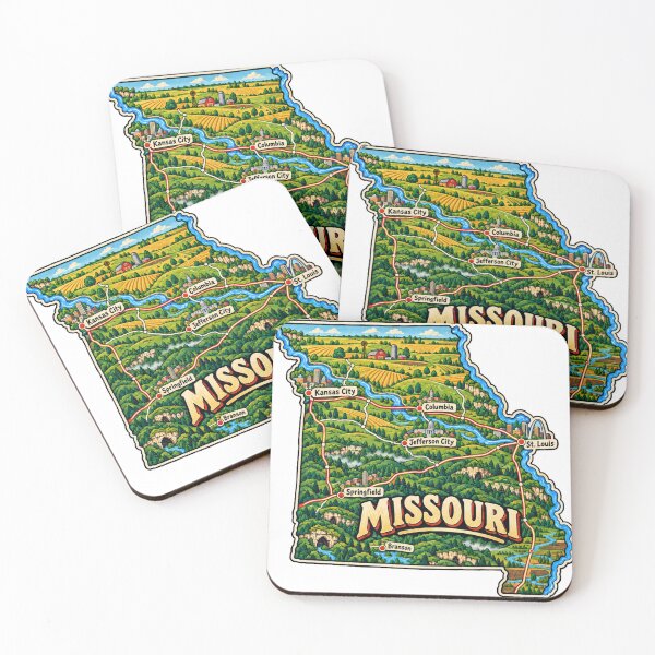 Item preview, Hand Drawn Missouri Travel Souvenir Landmark Gift designed and sold by MichaeIRellov.
