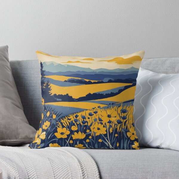 Item preview, Field of Wildflowers - Vintage Travel Poster designed and sold by Hidamari's SHOP.