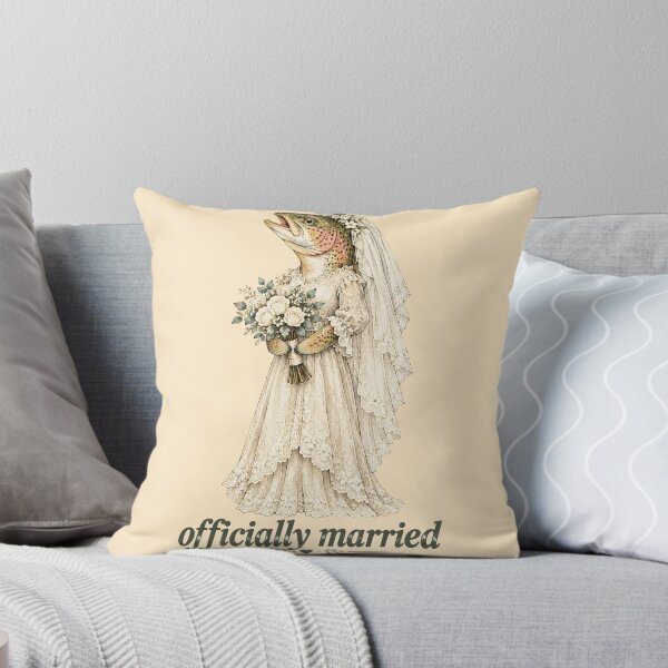 Item preview, Officially Married Trout Bride Funny Fishing Wedding designed and sold by Yellowriversss.