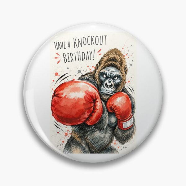Item preview, Gorilla Boxer Birthday Card | Funny Knockout Birthday | Boxing Fan designed and sold by Aesthetic-Avenue.