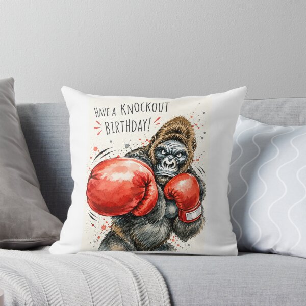 Item preview, Gorilla Boxer Birthday Card | Funny Knockout Birthday | Boxing Fan designed and sold by Aesthetic-Avenue.