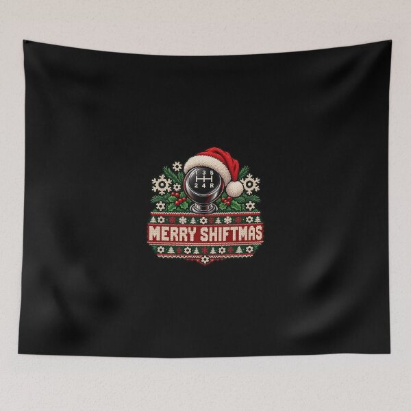 Item preview, Merry Shiftmas Ugly Christmas Sweater Gear Shifter designed and sold by Night Shift Garage.