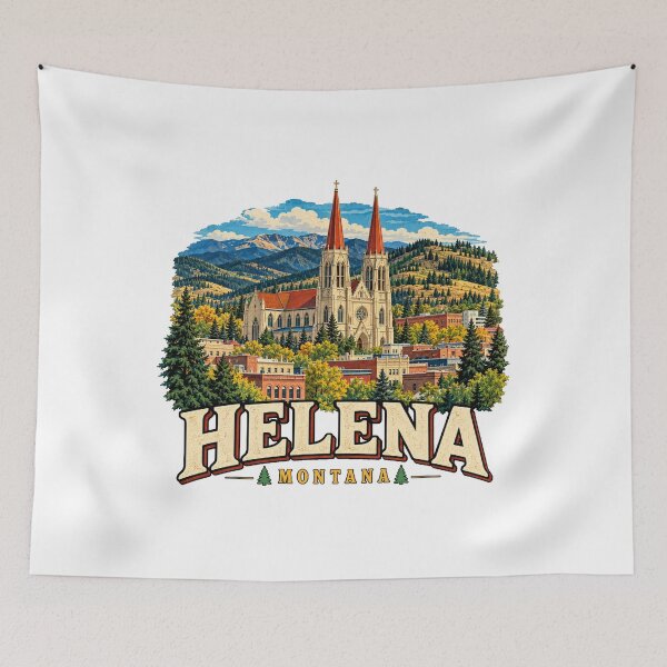 Item preview, Vintage Helena Montana Travel Souvenir Landmark Gift designed and sold by MichaeIRellov.