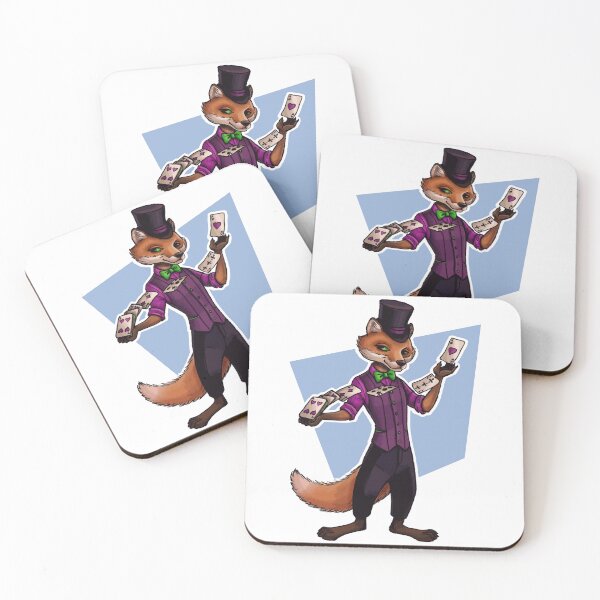 Item preview, Fox Magician with Playing Cards designed and sold by Anson-Bella.