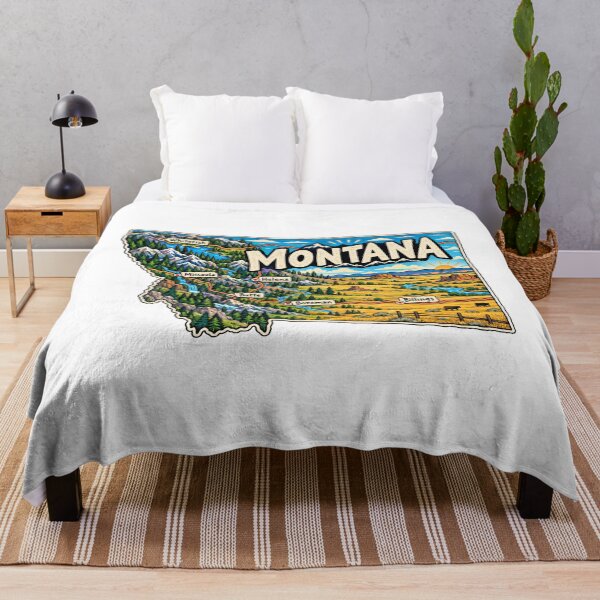 Item preview, Hand Drawn Montana Travel Souvenir Landmark Gift designed and sold by MichaeIRellov.