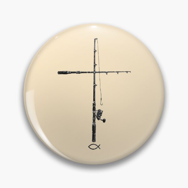 Item preview, Fisher Of Men Fishing Rod Cross Christian Fisherman designed and sold by Yellowriversss.
