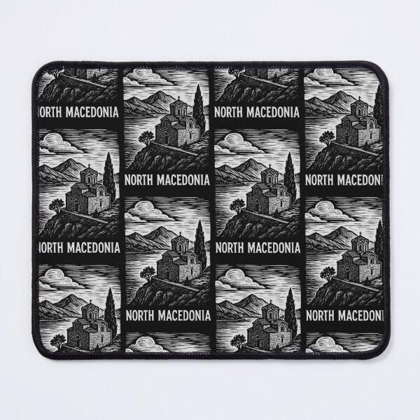 Item preview, North Macedonia Linocut Style designed and sold by Thistle-TShop.