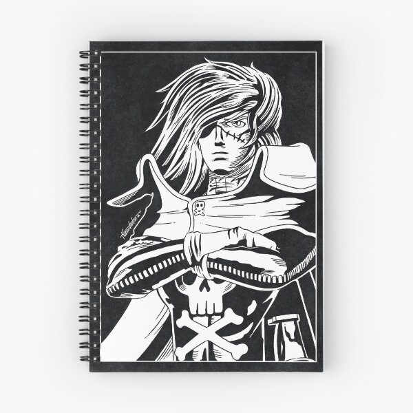 Item preview, CAPTAIN HARLOCK - Space Pirate Captain Harlock (Black and White) designed and sold by FamousWeirdosRB.