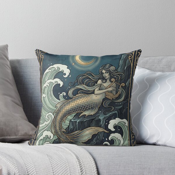 Item preview, The Siren Tarot Design – Mystical Ocean Art Nouveau Art designed and sold by Luminari Creations.