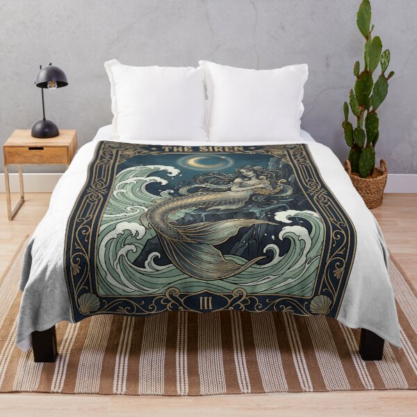 Item preview, The Siren Tarot Design – Mystical Ocean Art Nouveau Art designed and sold by Luminari Creations.