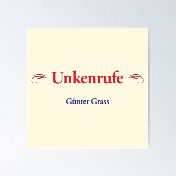 Item preview, Günter Grass Unkenrufe Classic Literature designed and sold by CharlottePlaceArt.