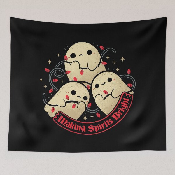 Item preview, Cute Ghosts Making Spirits Bright designed and sold by xMorfina.