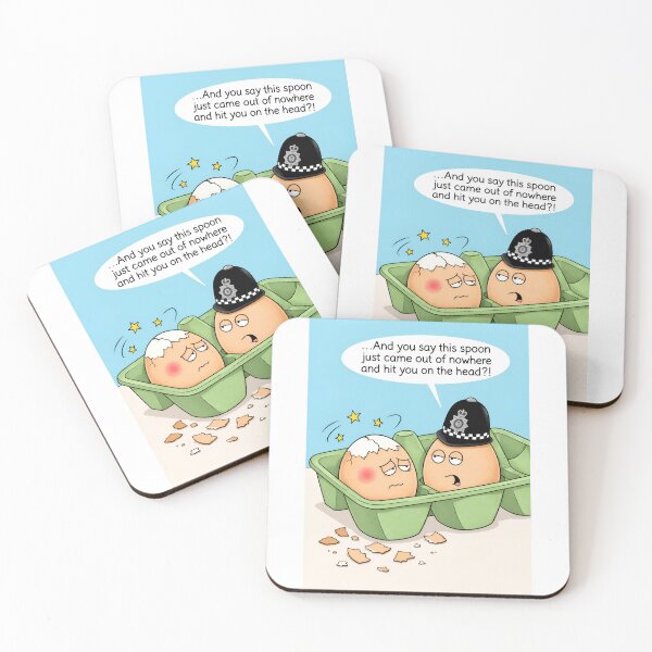 Item preview, Funny Egg Birthday Card | Sarcastic Police Humor | Quirky Cartoon Greeting designed and sold by Aesthetic-Avenue.