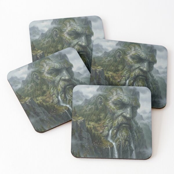 Item preview, Ancient Mountain Guardian Design – Old Man of the Mountain Waterfall Art designed and sold by Luminari Creations.